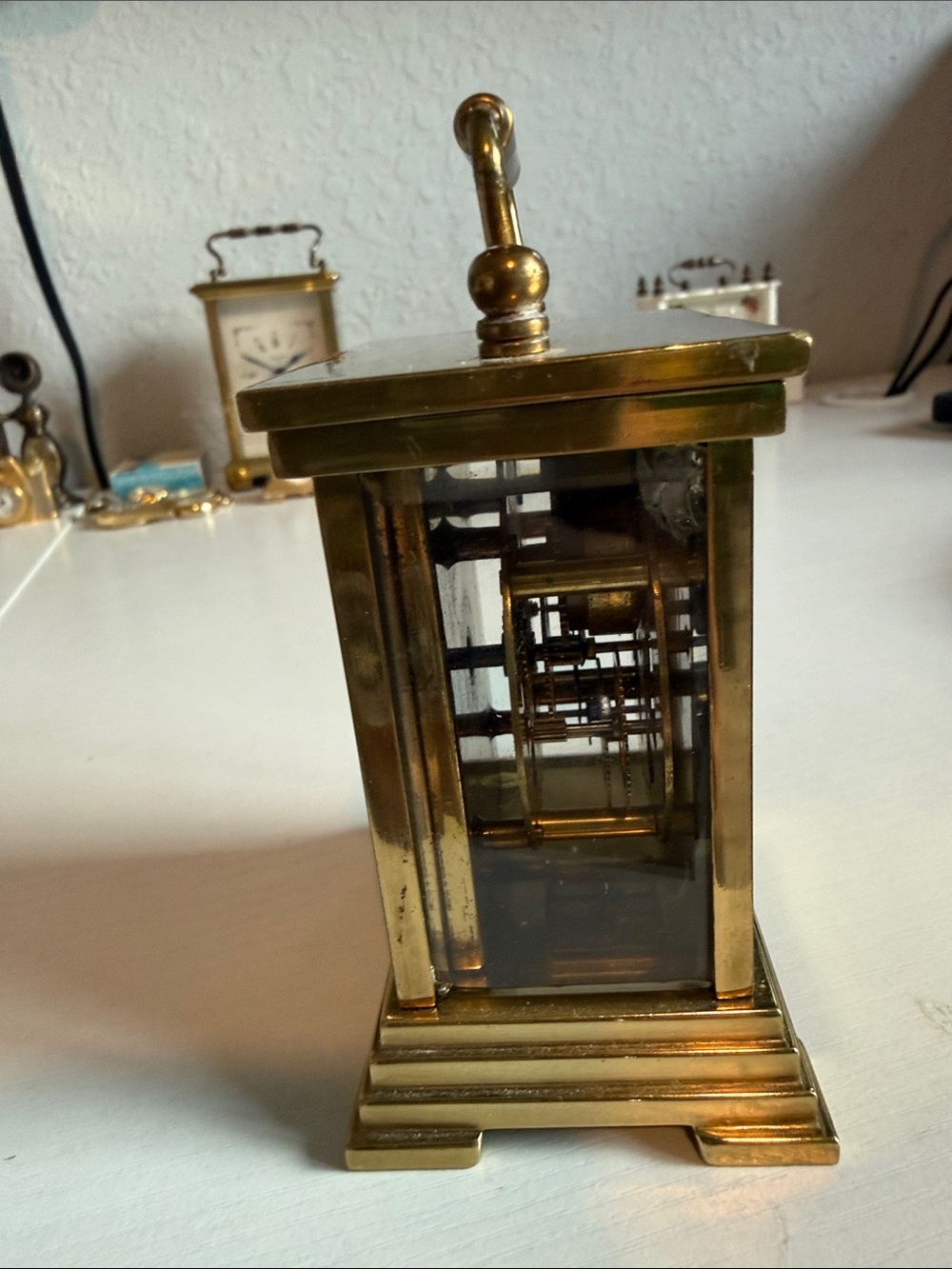 Waterbury Clock Co. Brass Mantel Clock - Picture 2 of 4